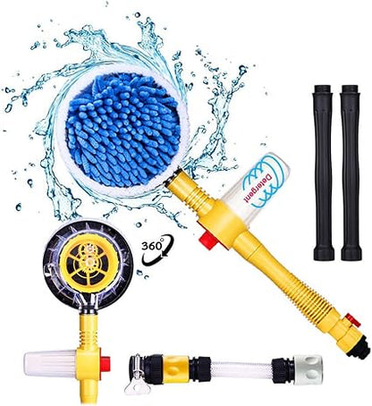 Car Wash Brush, Car Cleaning Kit, 360° Spin Car Mop